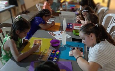 Los talleres didácticos de Arqueorutas dejaron huella en los más pequeños durante el Romanorum Festum Ventippo